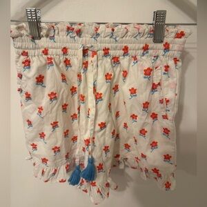 Mini O&I Issy Shorts White and Red Ditsy